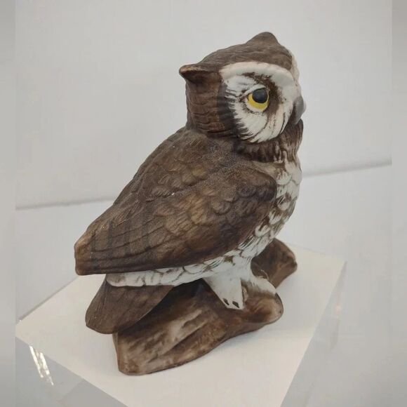 Vintage Homco Owl Ceramic Figurine Statue Painted 5" #1114 - Picture 2 of 8
